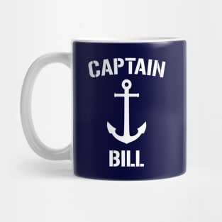 Nautical Captain Bill Personalized Boat Anchor Mug